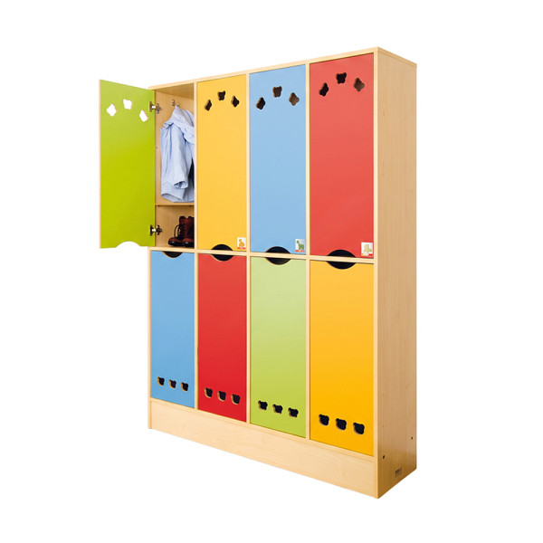 ARMADIO GUARDAROBA CON 8 ANTE ARCOBALENO CM 130X35X172 (H)