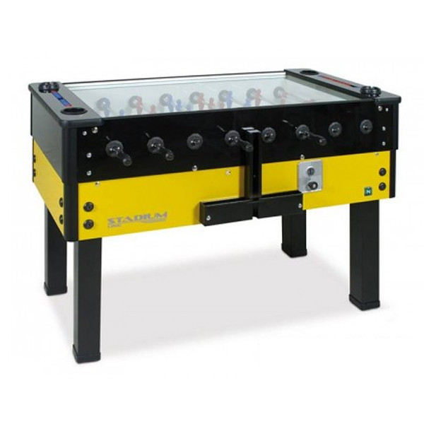 CALCIOBALILLA STADIUM CON VETRO E ASTE RIENTRANTI CON GETTONIERA CM. 140 X 78 X 99 (H)