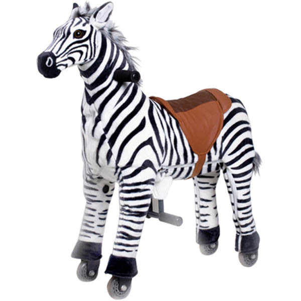 GIOCO CAV. SU RUOTE PROF. ZEBRA LARGE CM. 110 X 35 X 112 (H)