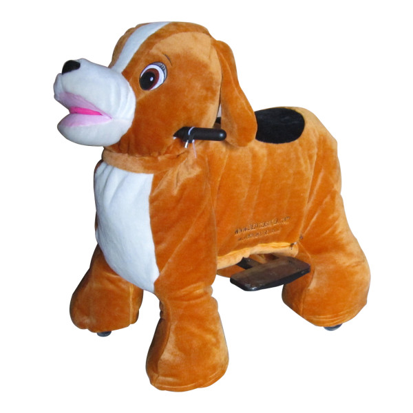 PELUCHE CAV. A BATTERIA CON GETTONIERA CANE CM. 100 X 65 X 90 (H)