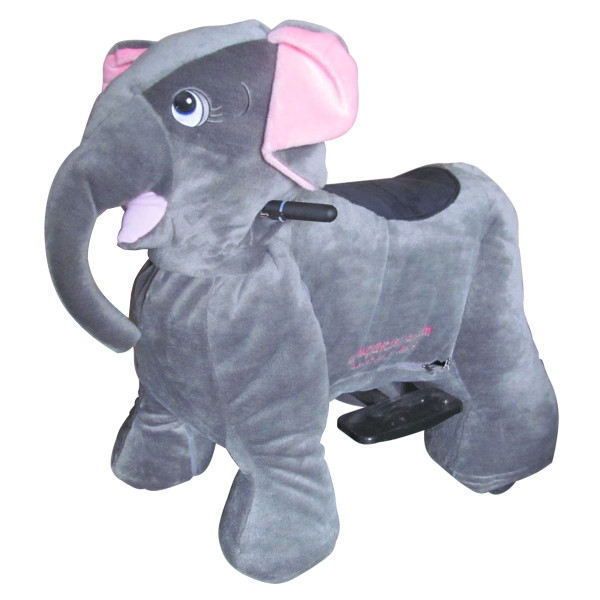 PELUCHE CAV. A BATTERIA CON GETTONIERA ELEFANTE CM. 100 X 65 X 90 (H)