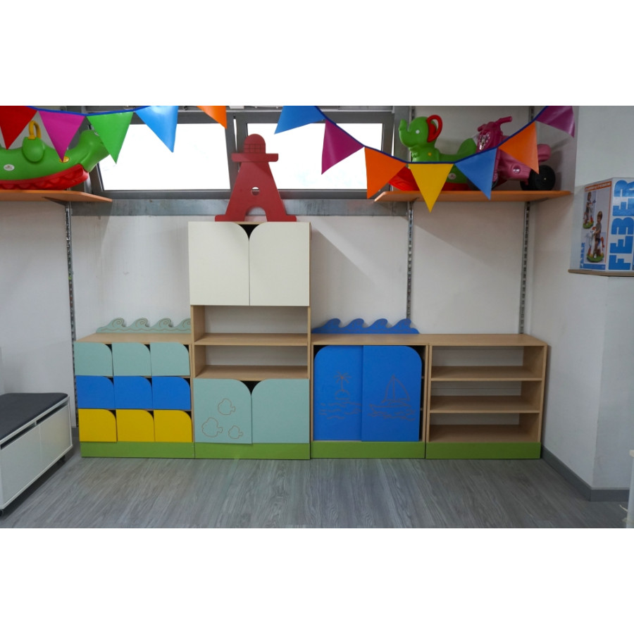 MOBILE COMPOSIZIONE MARE NOVA DIM: cm 328 x 38 x 166 (h)