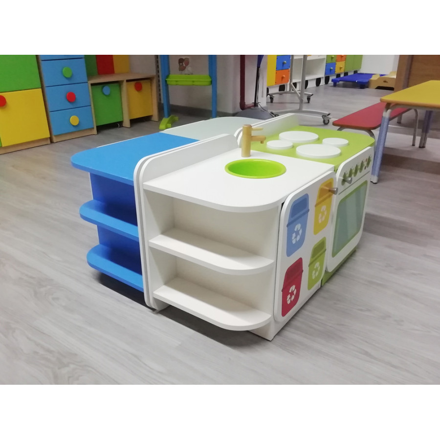 SET CUCINA 4 POSTAZIONI CM 100 X 82 X 54 (H)