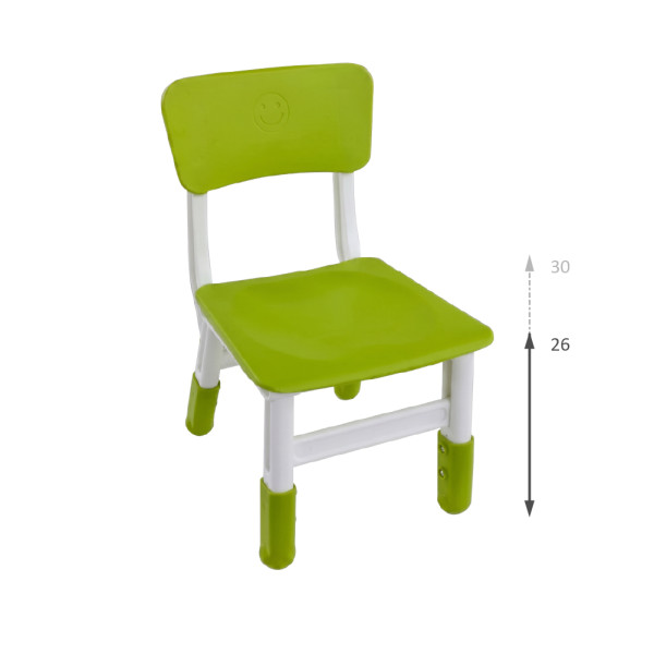 SEDIA BAMBINI WAVE ZK | DIMENSIONI CM 30X30X51 (H) | ALTEZZA SEDUTA CM 26-30