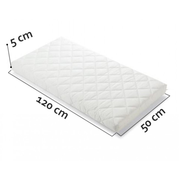 MATERASSINO IN SPUGNA TRAPUNTATO IN COTONE CM. 120x50X5 (SP) PER ARD377