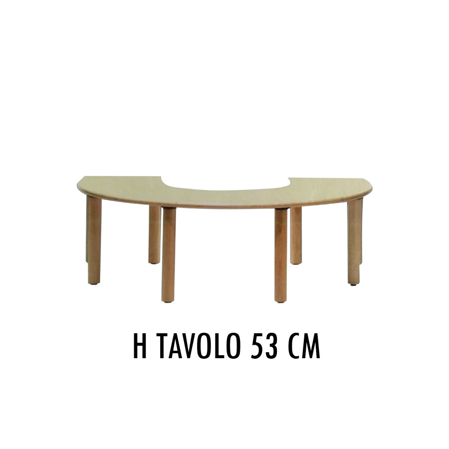 TAVOLO PAPPA BABY IN LEGNO CM. 140x90x53 (H)