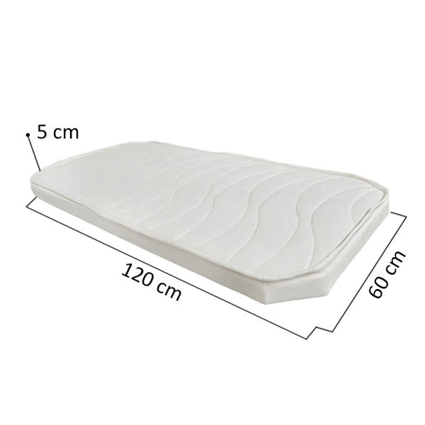 MATERASSINO PERLETTINO DREAM IMPILABILE IN LEGNO CM 120 X 60 X 5 (H)